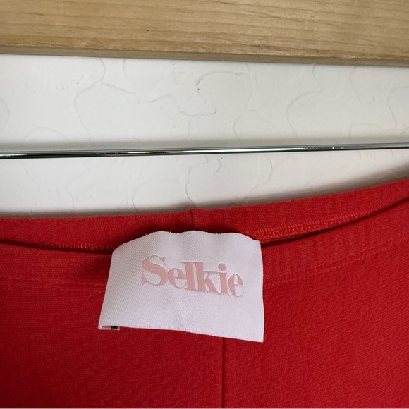 Selkie high waisted flare bell bottoms in vamp red - Picture 6 of 7